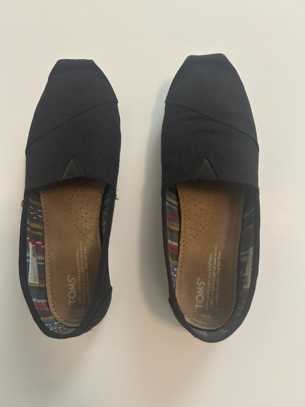Tom's Slip=On Canvas Shoes Size: 8